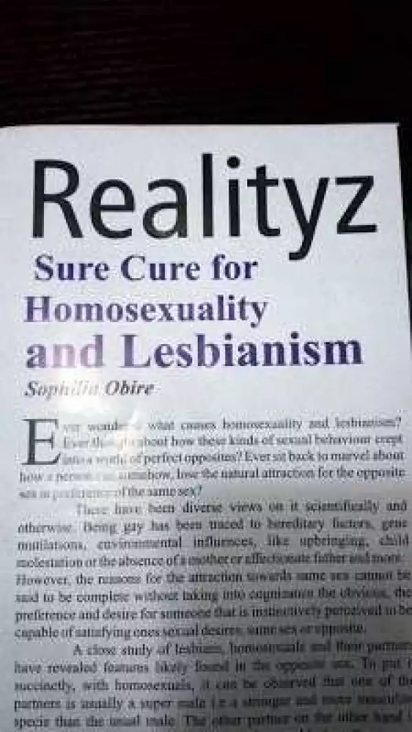 Homosexuality and lesbianism can be ‘cured’ , Nigerian magazine claims